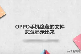 OPPO手机隐藏的文件怎么显示出来图片