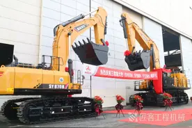 三一挖机型谱再升级，SY870H、SY980H、SY1250H三款超大挖下线图片