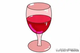 每天学一幅简笔画--一杯红酒简笔画步骤画法图片图片
