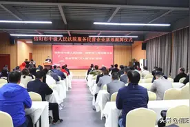 信阳市中级人民法院“服务民营企业基地”揭牌!图片