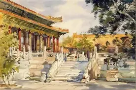 清华最牛"才女"专研水彩40年，她笔下的古建筑飘逸洒脱、国风十足图片