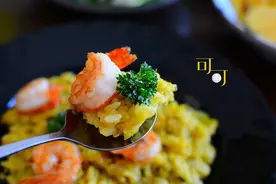 南瓜虾仁炖饭，圣诞节宅在家，自己动手做一道高大上的西餐图片