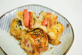 「肉松火腿小酥卷」酥脆掉渣，特别好吃图片