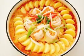 超级简单的蒸蒸日上（虾仁日本豆腐）图片