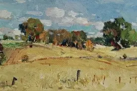 油画家杨鸣山小幅风景油画作品欣赏图片
