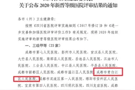 重磅！青白江区人民医院晋级国家三级甲等综合医院！图片