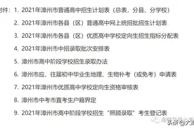 明日，漳州中考成绩公布！三种查询方式，附各县区各校招生计划数图片