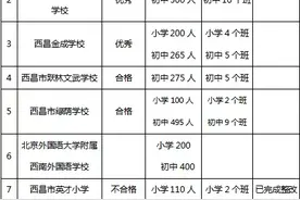 公告 | 西昌市民办学校2019年年检情况及2020年秋季招生计划图片