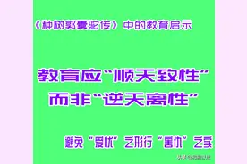《种树郭橐驼传》中的教育启示：“顺天致性”而非“害仇离性”图片
