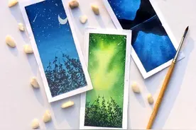 如何处理水彩纸边角料？画成书签可好？图片