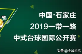 2019“一带一路”中式台球国际公开赛正赛选手名单出炉图片