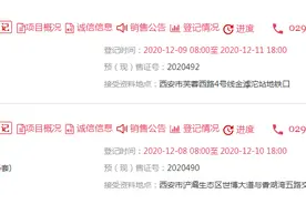 今日西安两项目登记，一改善项目登记人数已超房源数图片