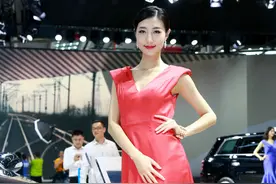 第21届深港澳国际车展车模，精选三位红旗长裙身材高挑贵妇气质！图片