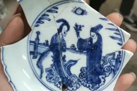 瓷片标本学习（8）明代青花人物残件鉴赏图片
