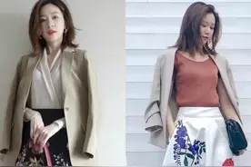 今秋的外套流行“腰细一圈儿”，舒适显个高，四五十岁女人穿好美图片