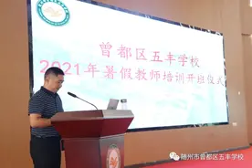 曾都区五丰学校2021年暑期教师培训活动纪实图片