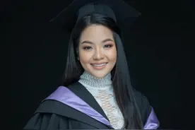 柬埔寨公主从中国毕业，穿学士服配蕾丝衬衫甜美优雅，气质太惊艳图片