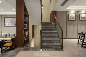 买了复式楼，水泥现浇的楼梯结实安全，再这样来装，称得上豪宅了图片