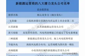 新能源运营有望成为绿色电力的价值洼地，盘点八大潜力公司图片