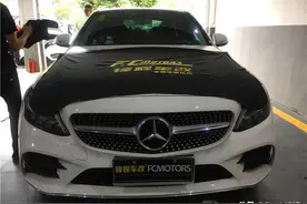 奔驰C级加装原厂涡轮出风口氛围灯图片