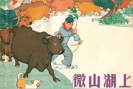 60年代的精品连环画《微山湖上》，由著名连环画家韩伍绘画图片