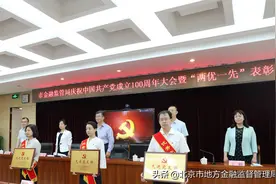 北京市地方金融监督管理局召开庆祝中国共产党成立100周年大会暨“两优一先”表彰会图片