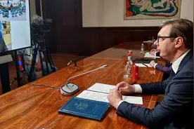 塞尔维亚总统武契奇出席联合国安理会特别会议：还没有人对在塞尔维亚犯下的罪行负责图片