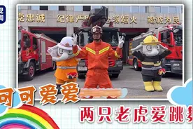 可可爱爱！苏州消防队表演“两只老虎爱跳舞”图片