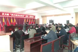 宝兴县灵关镇“四川省安全社区”复评验收合格图片