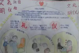 举行“文明进校园”为主题的手抄报大赛和文明礼仪之星的评选活动图片