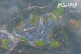 冬日里的十八洞村航拍美景视频封面