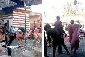 婚宴食物吃光，宾客不满借酒劲大打出手，盘子凳子满天飞好几人躺地视频封面