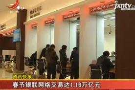 春节银联网络交易达1.16万亿元视频封面