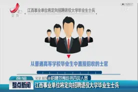 江西事业单位将定向招聘退役大学毕业生士兵视频封面