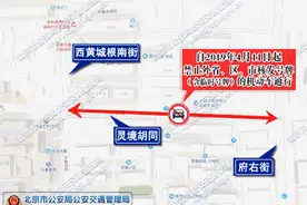西城区灵境胡同东段采取交通管理措施图片