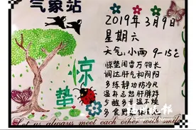 护士手绘板报打造温馨“气象站” 成病房靓丽风景图片