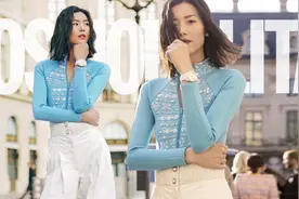 表姐的蓝白清新配，我一见倾心图片