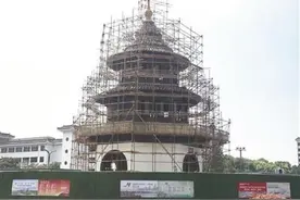 434岁扬州地标文昌阁“揭顶不落架大修”国庆前完工图片