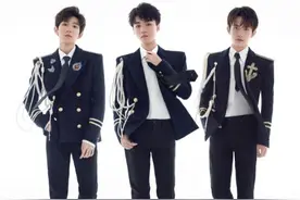 TFBOYS三人合体，易烊千玺被说头大，其中发型占了很大原因图片