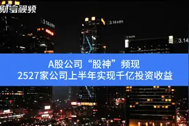 【中国财富报道】A股公司“股神”频现 2527家公司上半年实现千亿投资收益视频封面