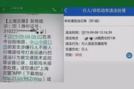 上海一市民闯红灯过马路，监控人脸识别后，罚款短信到手机视频封面