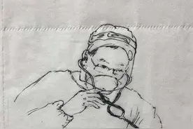 共同战“疫”丨在卫生纸上作画 她用画笔致敬逆行者图片