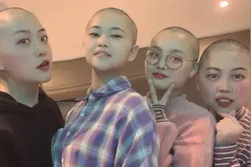 网友泪目！4名90后女护士剃光头赴武汉支援：不哭！感觉太帅了！视频封面