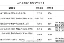 教育部公示：中传南广学院等6所独立学院拟转为民办本科图片
