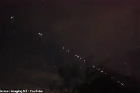 美国上空现神秘景象？天文学家：马斯克把天空弄得一团乱图片