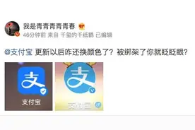 支付宝Logo换新颜色 网友：被绑架？官方回应笑了图片