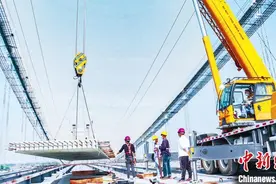 湖北宜昌白洋长江公路大桥项目复工图片