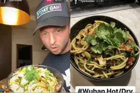 圈粉！著名歌手瑞恩·泰德亲手做热干面力挺中国图片