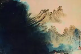 绝美！张大千的泼彩山水图片