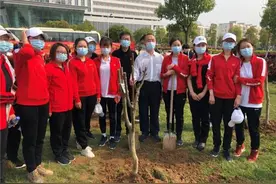 吉林和武汉的医疗队在同济医院中法新城院区种下了守望相助的“友谊林”图片